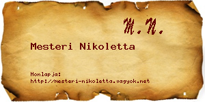 Mesteri Nikoletta névjegykártya